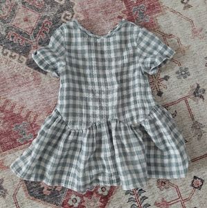 ZARA gingham dress 2-3y